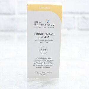 Herbal Essentials Brightening Cream Moisturizer Licorice Root & Aloe Dark Spots